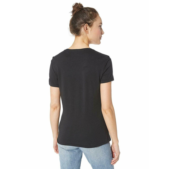 True Religion Women's Gold Metallic Rose Logo Tee - Picture 3 of 3